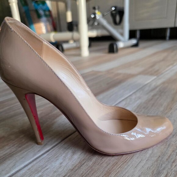 Christian Louboutin Fifille Simple Nude Patent Leather Pumps Eur. 36.5 - Picture 5 of 13